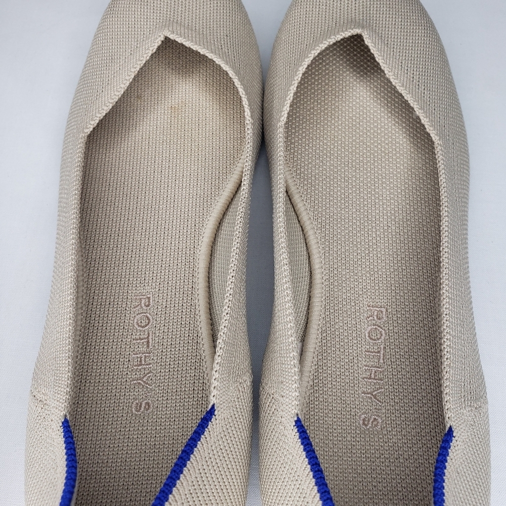 Rothy’s Retired Ecru Round Toe Flats Ballet Shoes Womens Size 10 US - Picture 7 of 15